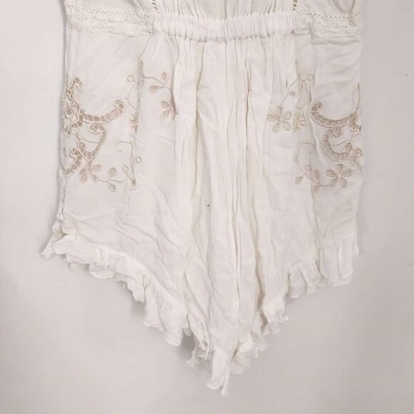 Seen on Alessandra Ambrosio SPELL Isla Bonita Romper Playsuit White XS b109 - Picture 7 of 10